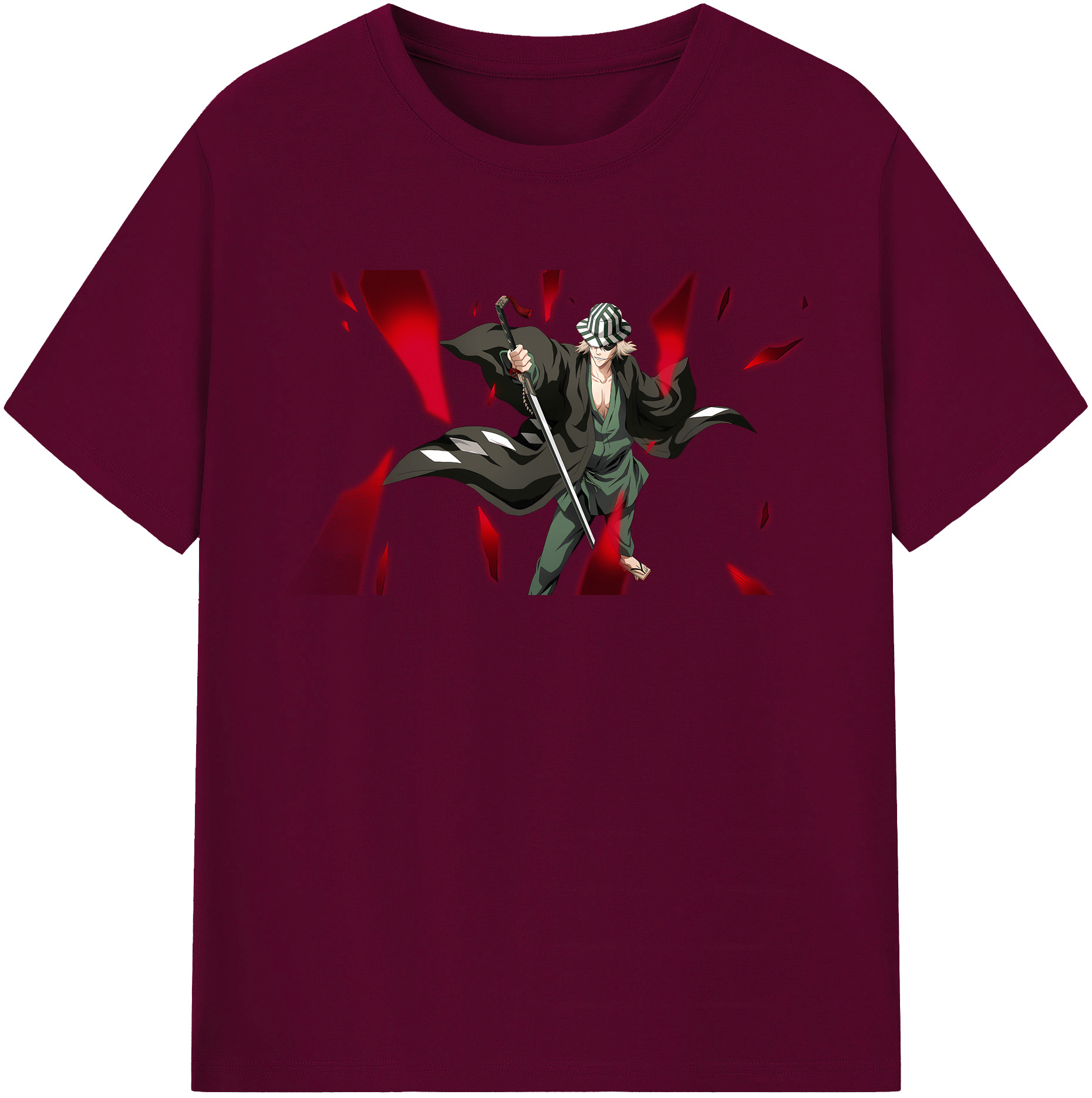 （画像用） "ブリーチ 浦原 喜助（うらはら きすけ） BLEACH Urahara Kisuke " レディースカジュアルプリントTシャツ（綿100％）